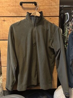 Columbia Men's Olive Green Half-Zip Fleece Pullover